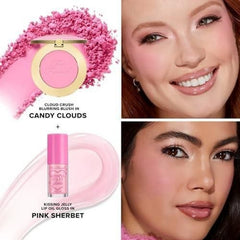 Too Faced Dream a Little Dream Makeup Gift Set: Cloud Crush Blush & Kissing Jelly Lip Oil 0.32 Oz