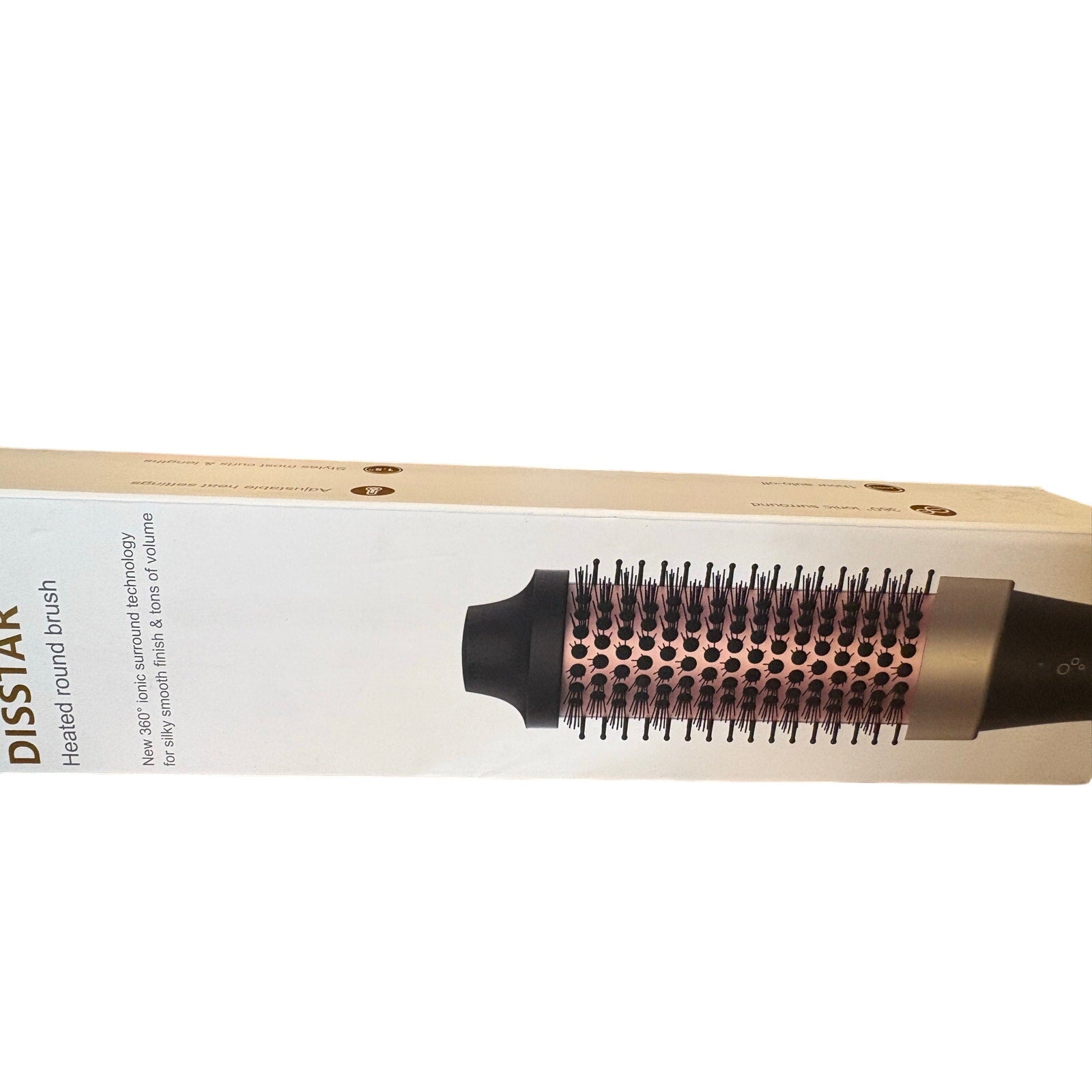 Disstar Ionic Thermal Brush,1.5 Inch,Volume Blowout Styling,Dual Voltage,30s Fast Heated Curling Iron Brush