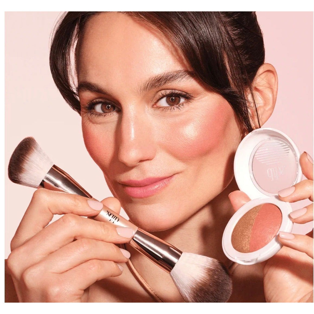 Dibs Beauty Duet Baked Blush (3-in-1 Blush, Highlighter + Topper) In Backstage