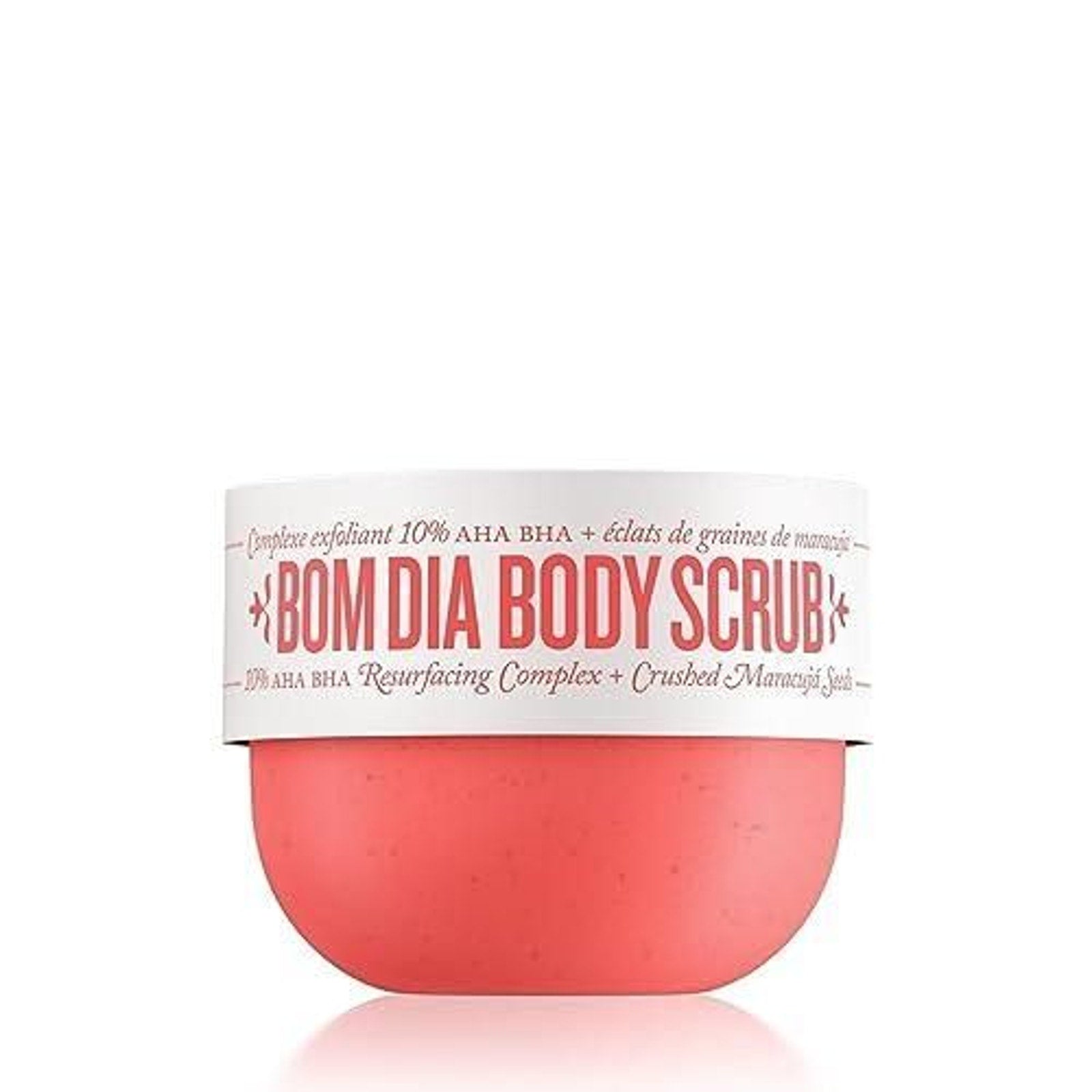 Sol De Janeiro Bom Dia Body Scrub 10% AHA BHA Resurfacing Complex + Crushed Maracujá Seeds 7.8 Oz / 220 G