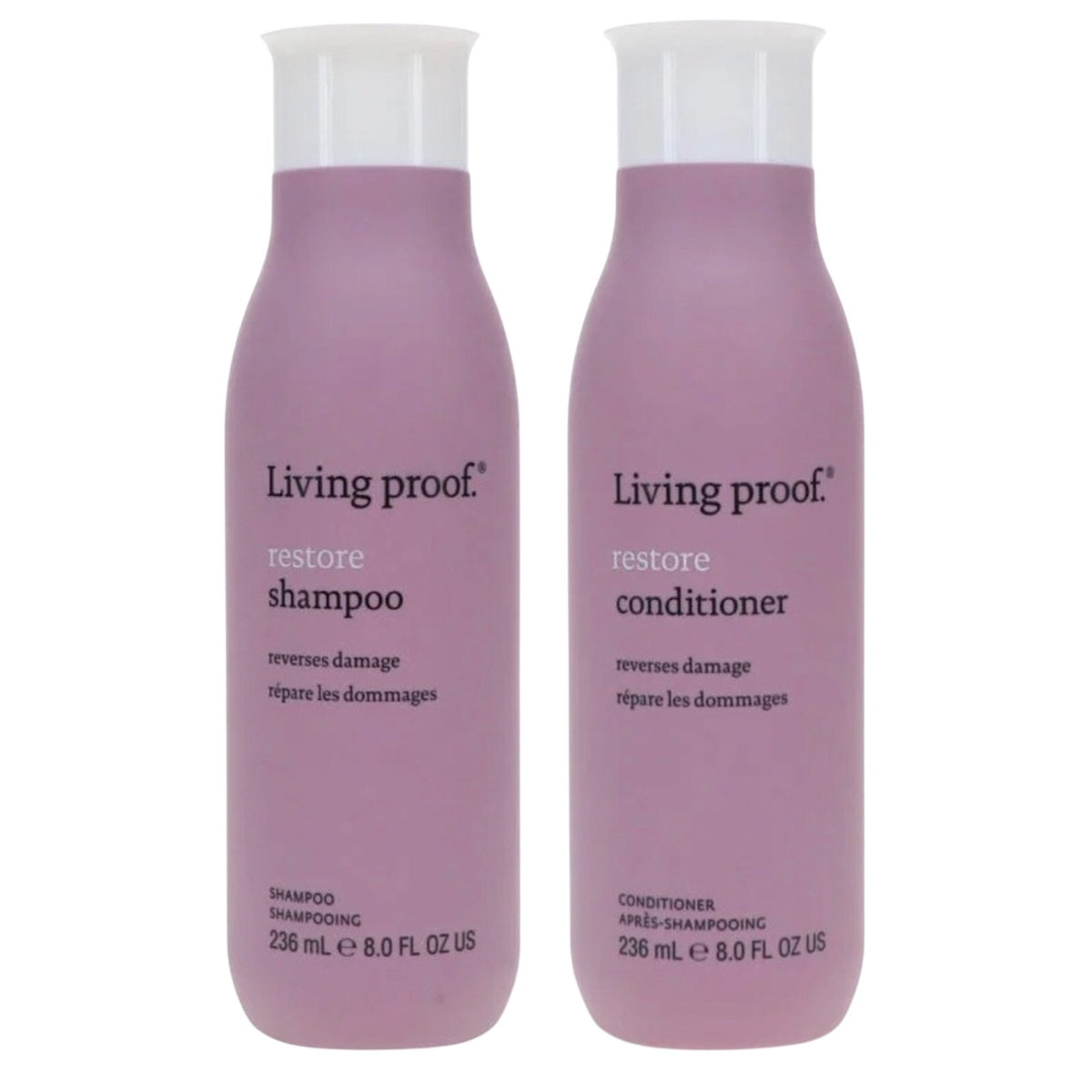Living Proof Restore Haircare Duo- 236ml Restore shampoo, 236ml conditioner