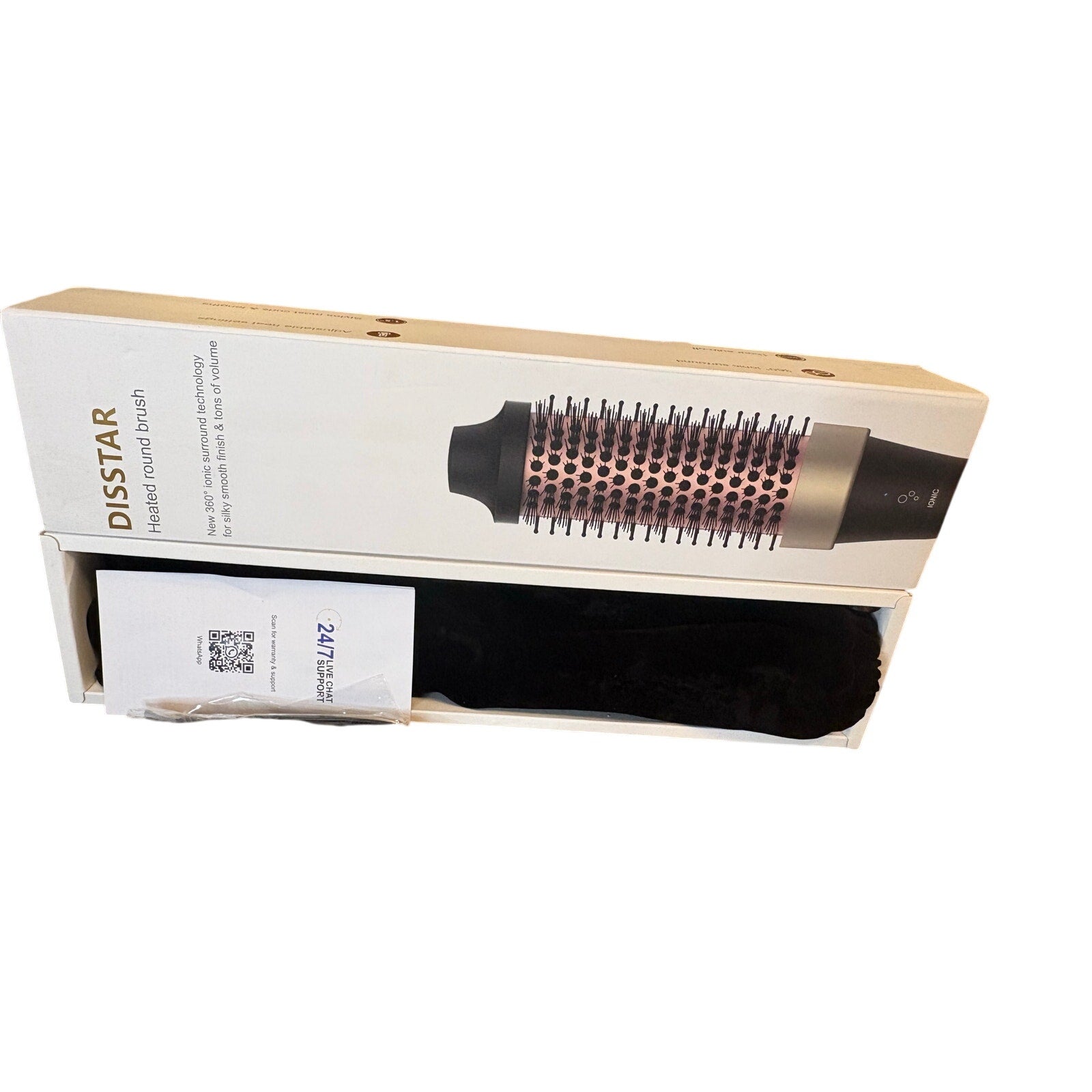 Disstar Ionic Thermal Brush,1.5 Inch,Volume Blowout Styling,Dual Voltage,30s Fast Heated Curling Iron Brush