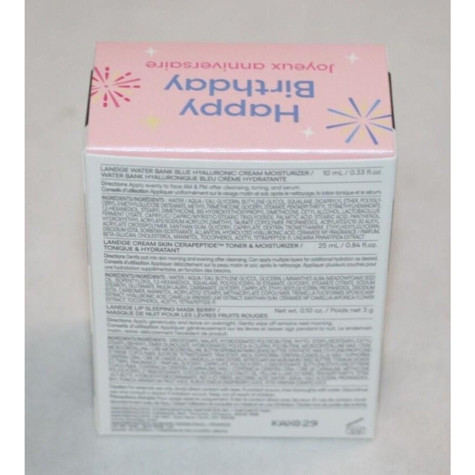 2025 Sephora Birthday LANEIGE 3PC - Water Bank Lip Sleeping Mask Cream Skin NEW