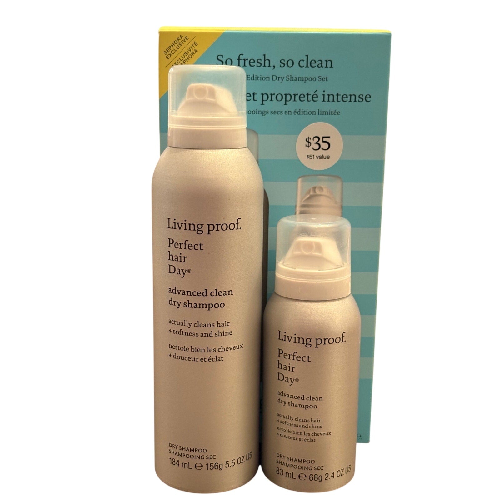 Living Proof So Fresh, So Clean Advanced Clean Dry Shampoo Set,